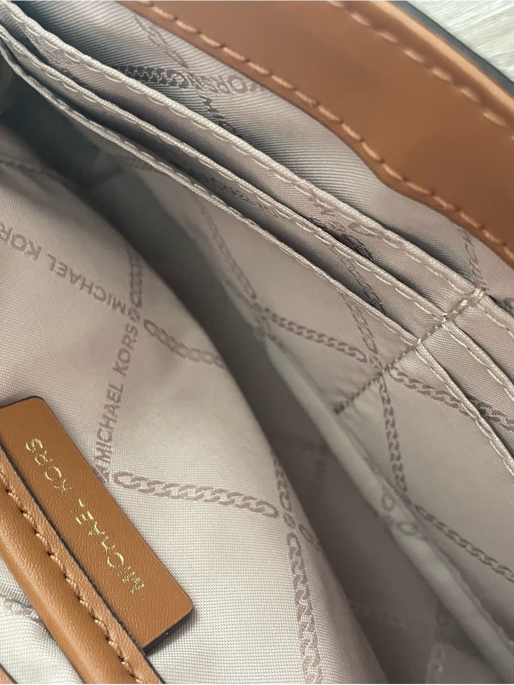 Michael Kors Brown and White Signature Crossbody - Picture 8 of 8